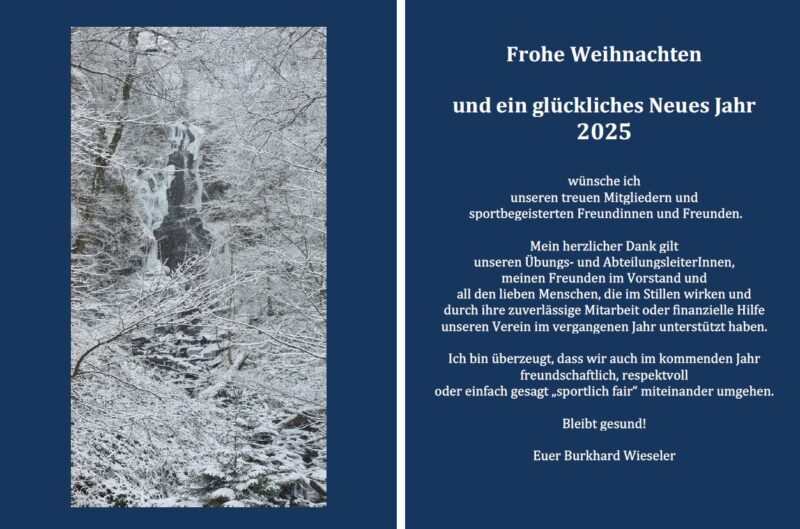 Frohe Weihnachten wünscht Euer Burkhard Wieseler